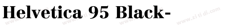 Helvetica 95 Black字体转换